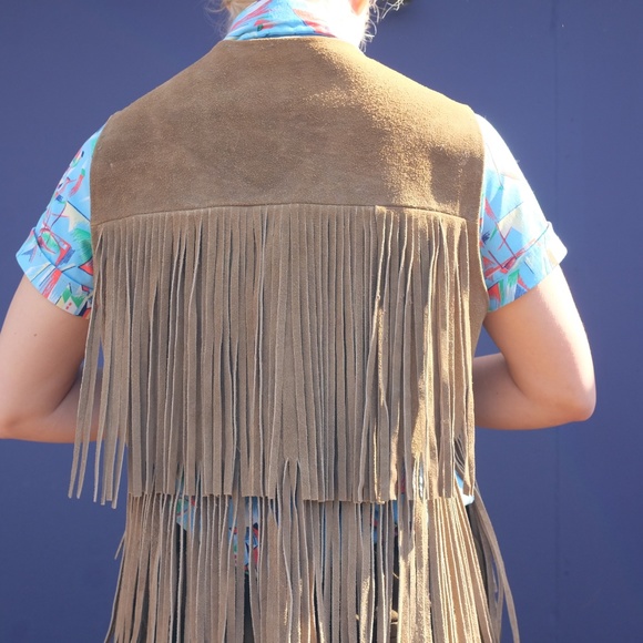 TREGOS WESTWEAR suede fringe vest - Picture 4 of 6